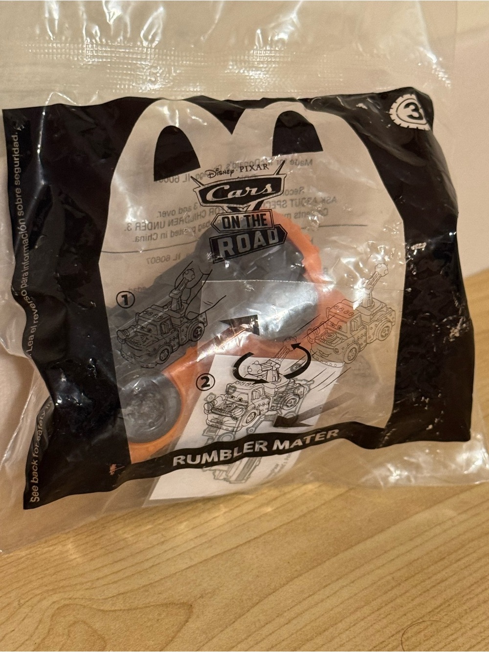 Pixar CARS 2022 McDonald’s “Rumbler Mater" Kids Orange Toy. NWT